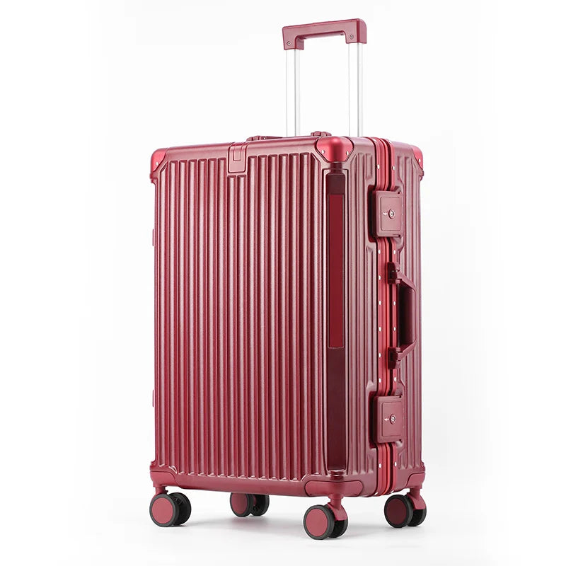 Aluminum Frame Trolley Case TSA password lock