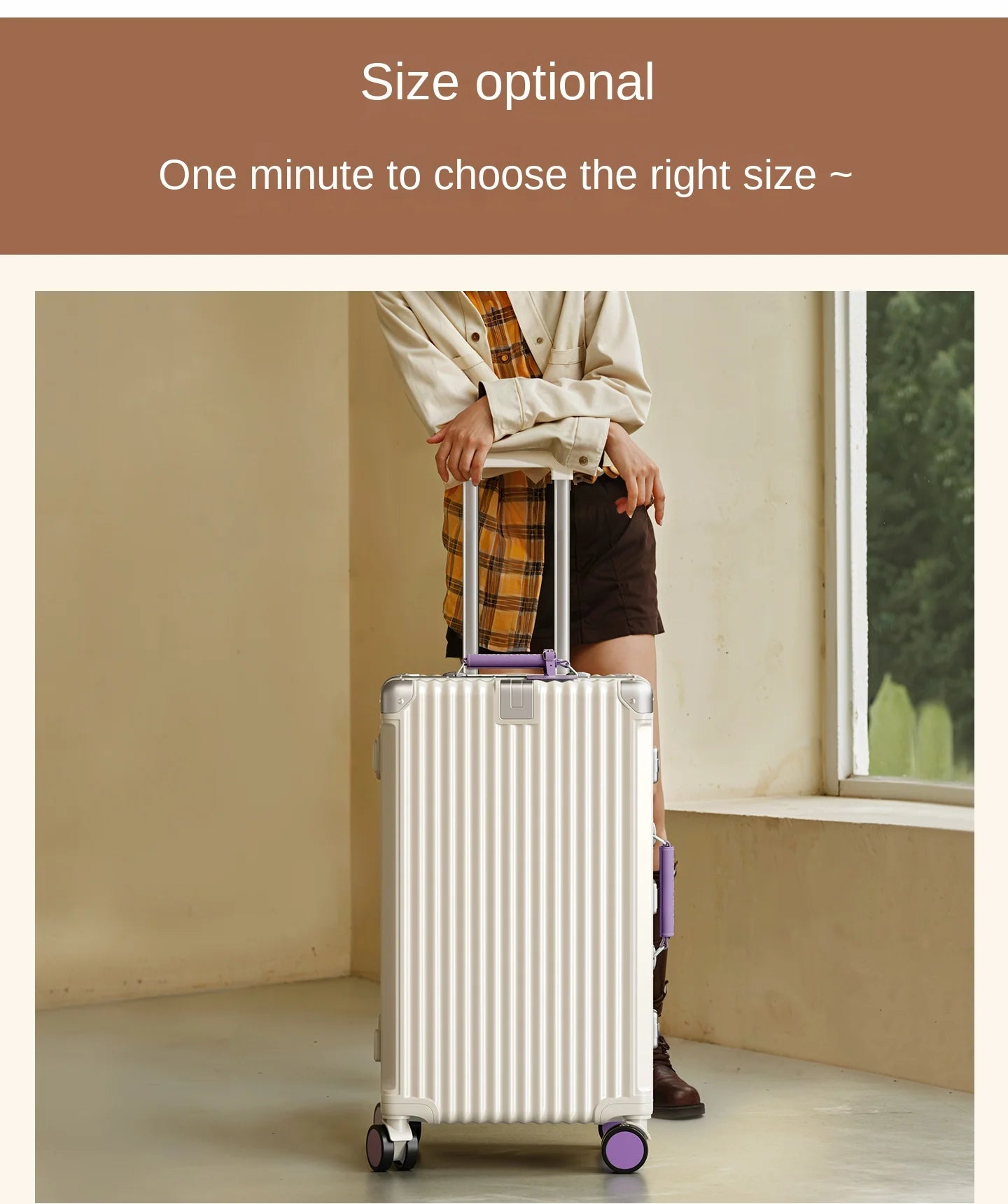 Aluminium Frame Trolley Suitcase 20'' Cabin Box
