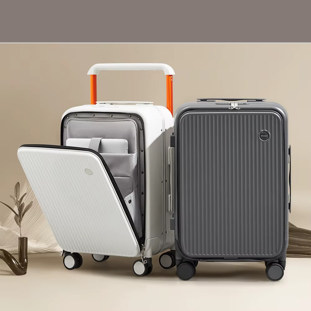Laptop Pocket Suitcase Wide Handle Travel Suitcase